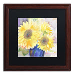 Trademark Fine Art ''White Iris'' by Sheila Golden 16" x 16" Black Matted Wood Frame (SG5731-W1616BMF)