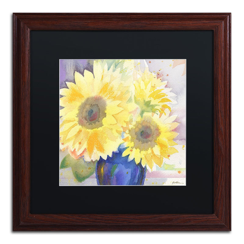 Trademark Fine Art ''White Iris'' by Sheila Golden 16" x 16" Black Matted Wood Frame (SG5731-W1616BMF)