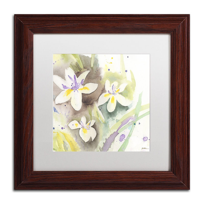 Trademark Fine Art ''Sunflower Blossom Bouquet'' by Sheila Golden 11" x 11" White Matted Wood Frame (SG5734-W1111MF)