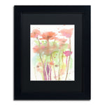 Trademark Fine Art ''Red Poppy Impressions'' by Sheila Golden 11" x 14" Black Matted Black Frame (SG5735-B1114BMF)