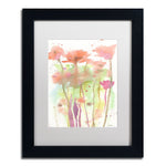 Trademark Fine Art ''Red Poppy Impressions'' by Sheila Golden 11" x 14" White Matted Black Frame (SG5735-B1114MF)
