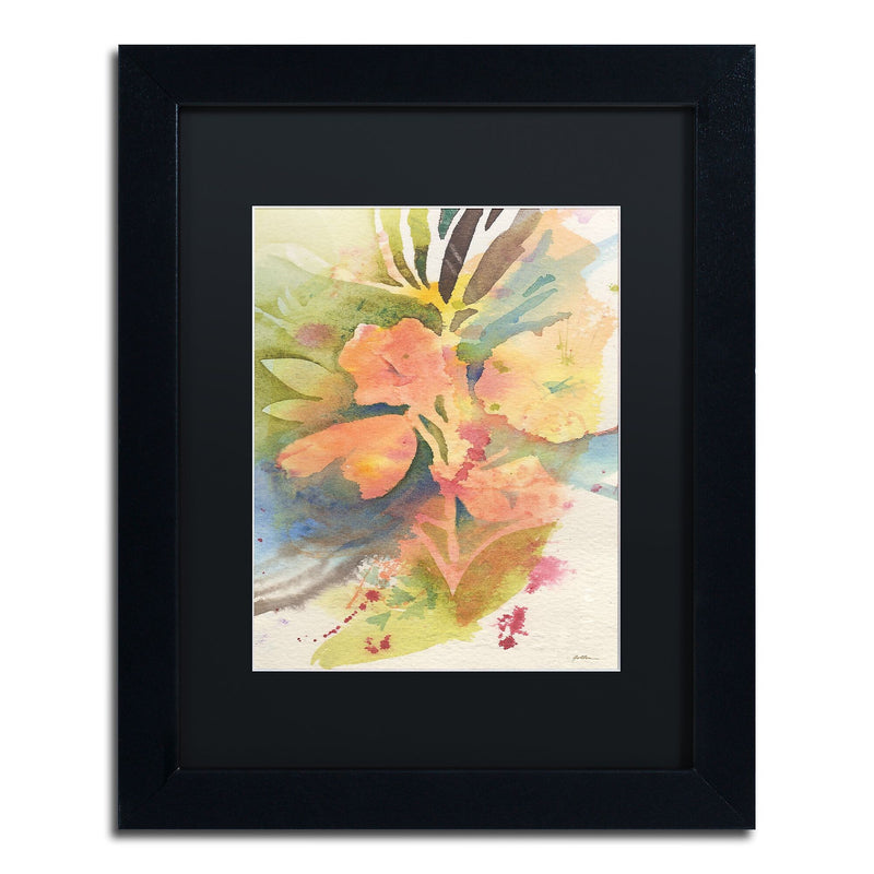 Trademark Fine Art ''Sunlight Blossoming'' by Sheila Golden 11" x 14" Black Matted Black Frame (SG5737-B1114BMF)