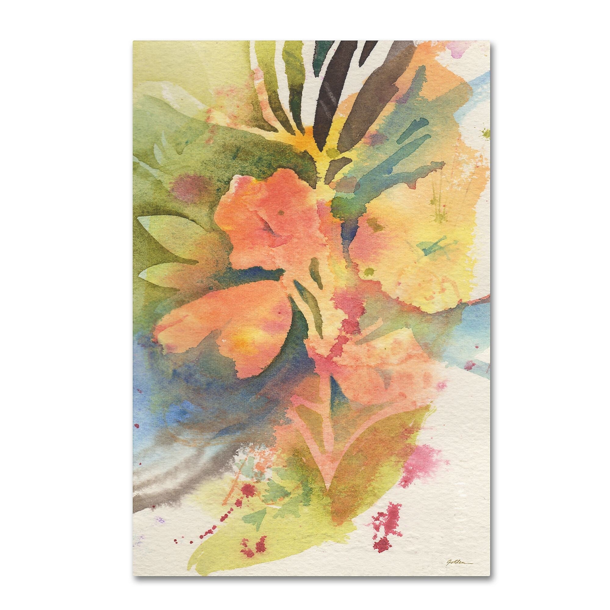 Trademark Fine Art ''Sunlight Blossoming'' by Sheila Golden 12" x 19" Canvas Art (SG5737-C1219GG)