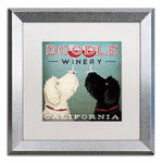 Trademark Fine Art ''Doodle Wine'' by Ryan Fowler 16" x 16" White Matted Silver Frame (WAP0124-S1616MF)