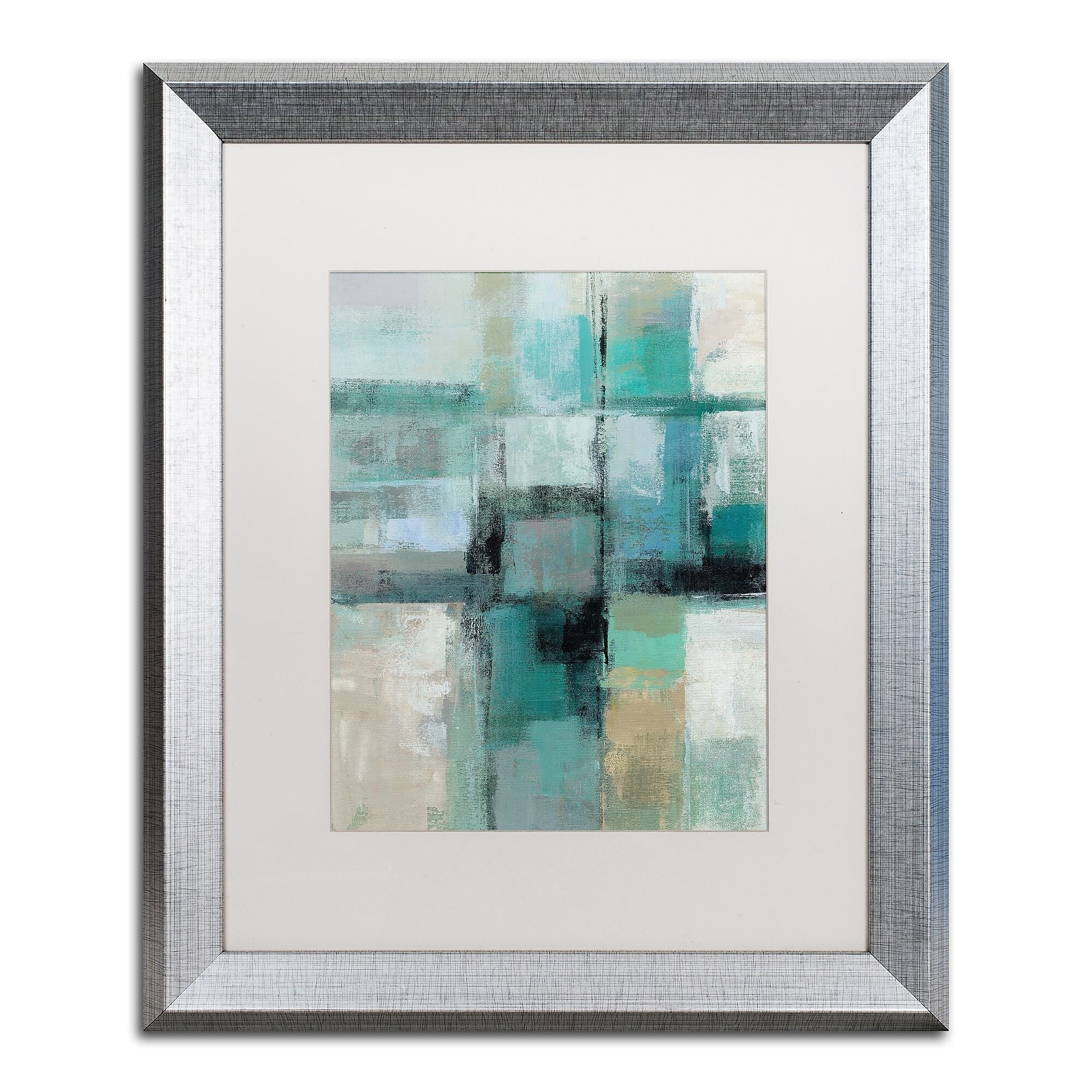 Trademark Fine Art ''Island Hues Crop I'' by Silvia Vassileva 16" x 20" White Matted Silver Frame (WAP0130-S1620MF)