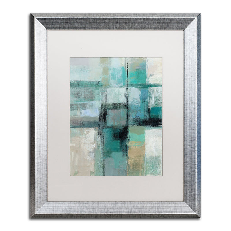 Trademark Fine Art ''Island Hues Crop I'' by Silvia Vassileva 16" x 20" White Matted Silver Frame (WAP0130-S1620MF)