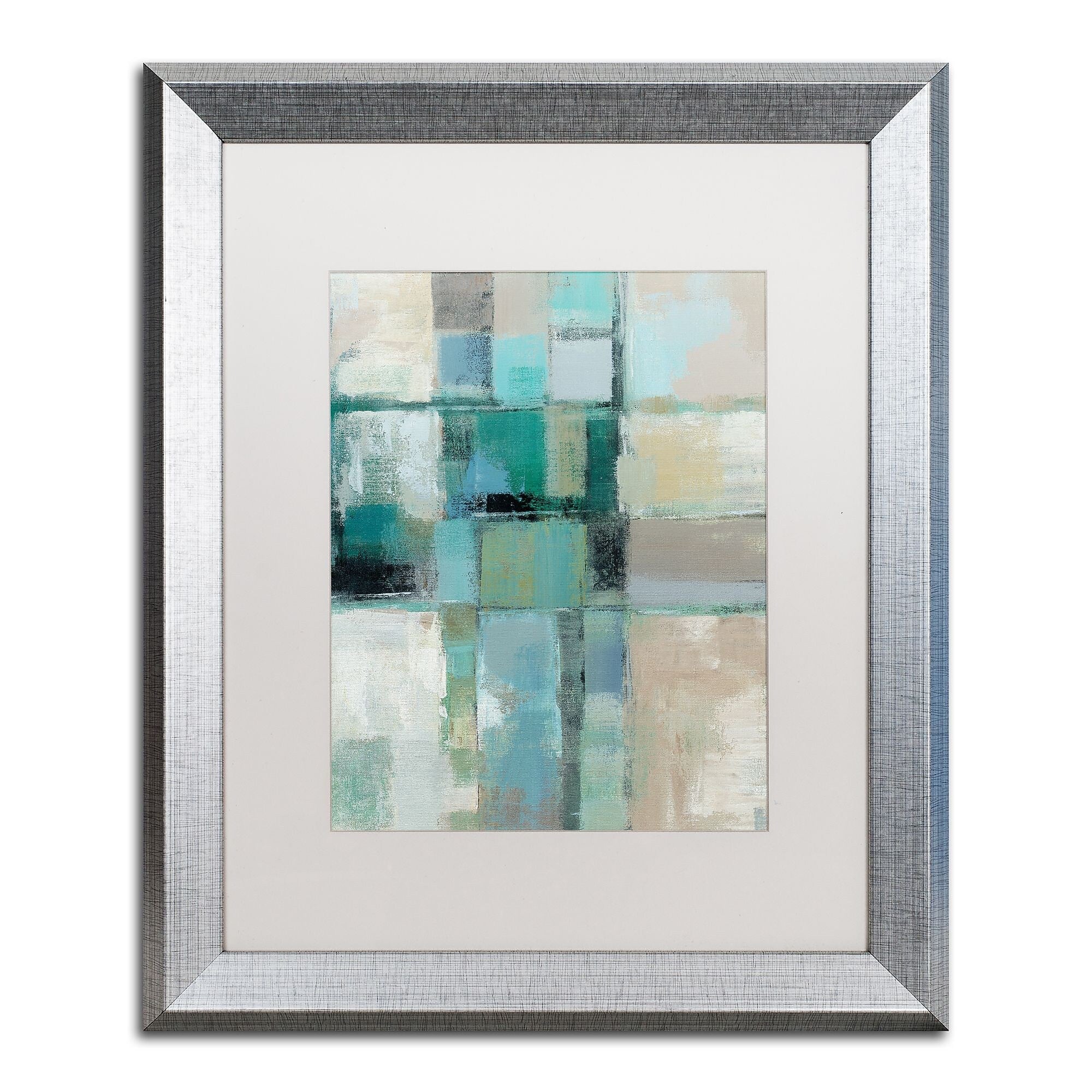 Trademark Fine Art ''Island Hues Crop II'' by Silvia Vassileva 16" x 20" White Matted Silver Frame (WAP0131-S1620MF)