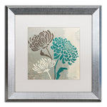 Trademark Fine Art ''Chrysanthemums II'' by Wellington Studio 16" x 16" White Matted Silver Frame (WAP0135-S1616MF)