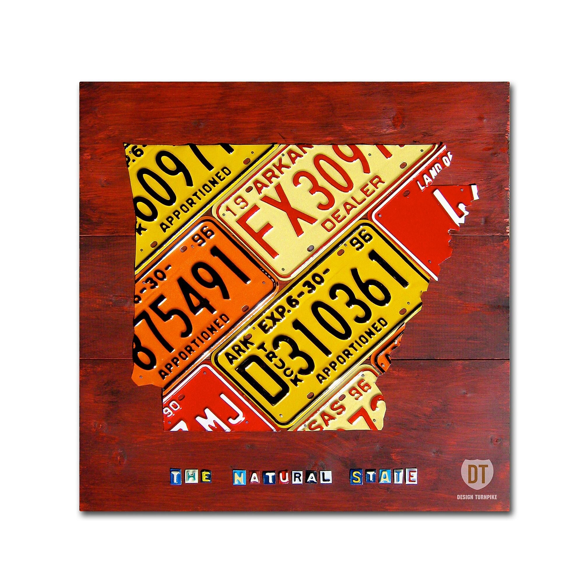 Trademark Fine Art ''Arkansas Map'' by Design Turnpike 35" x 35" Canvas Art (ALI1242-C3535GG)