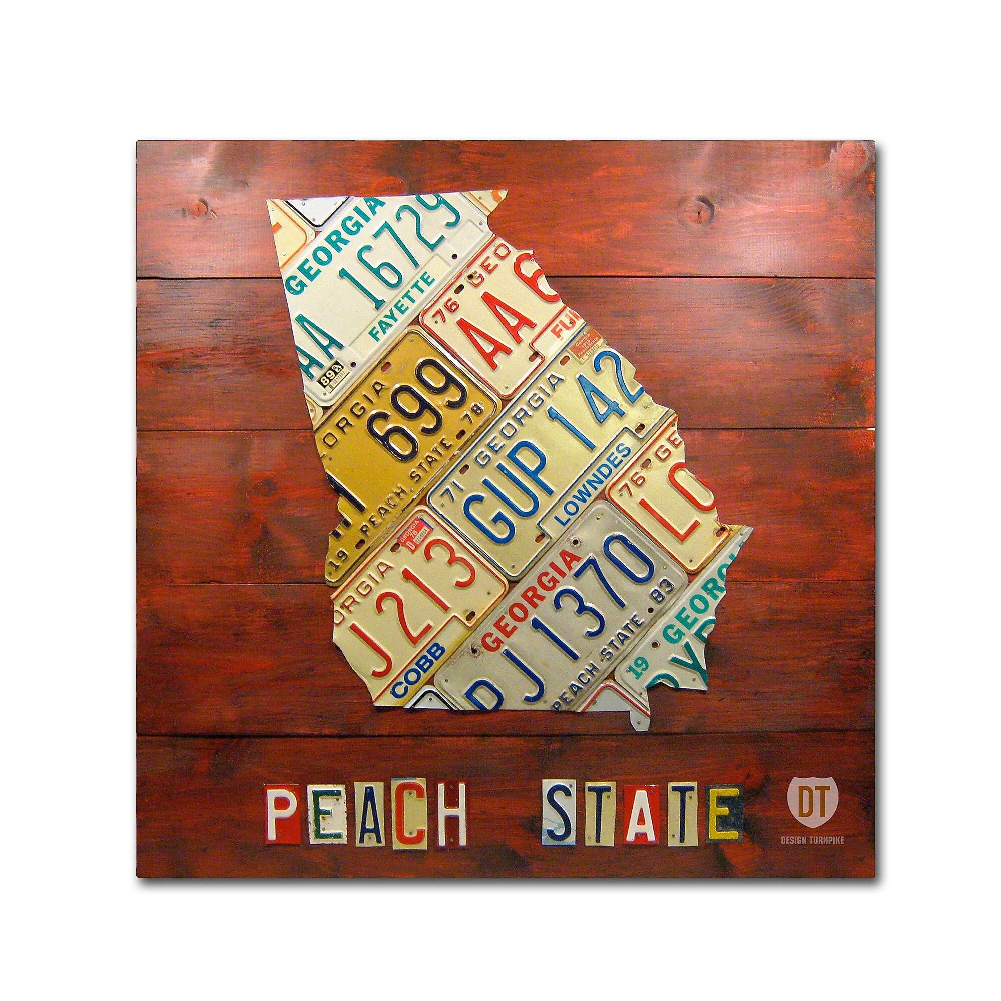 Trademark Fine Art ''Georgia Map'' by Design Turnpike 35" x 35" Canvas Art (ALI1243-C3535GG)