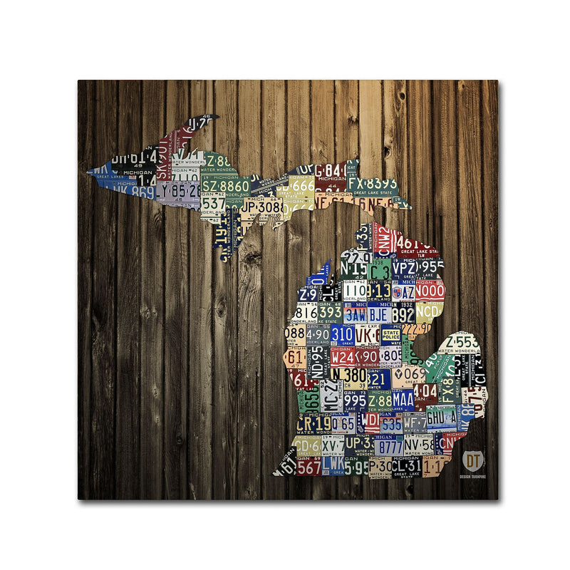 Trademark Fine Art ''Michigan Counties License Plate'' by Design Turnpike 18" x 18" Canvas Art (ALI1246-C1818GG)