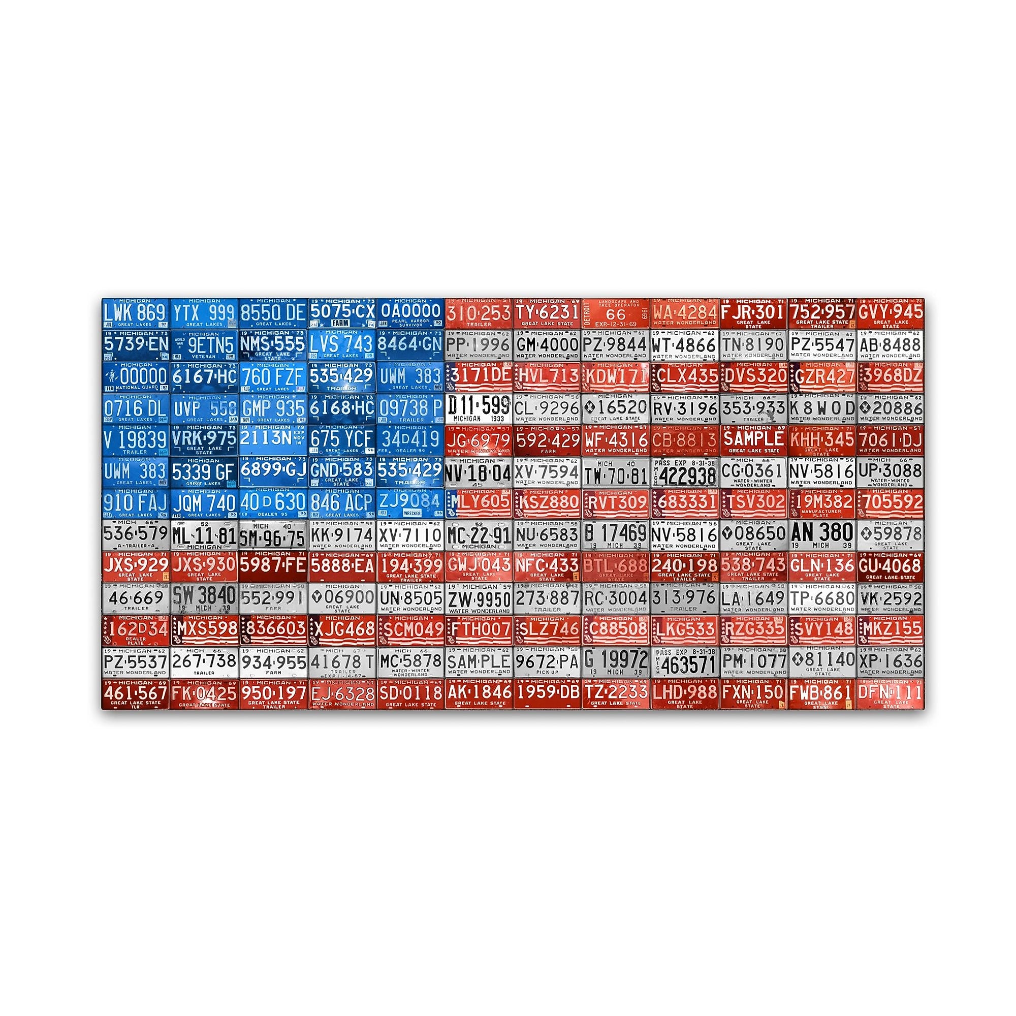 Trademark Fine Art ''Michigan Flag'' by Design Turnpike 12" x 24" Canvas Art (ALI1247-C1224GG)