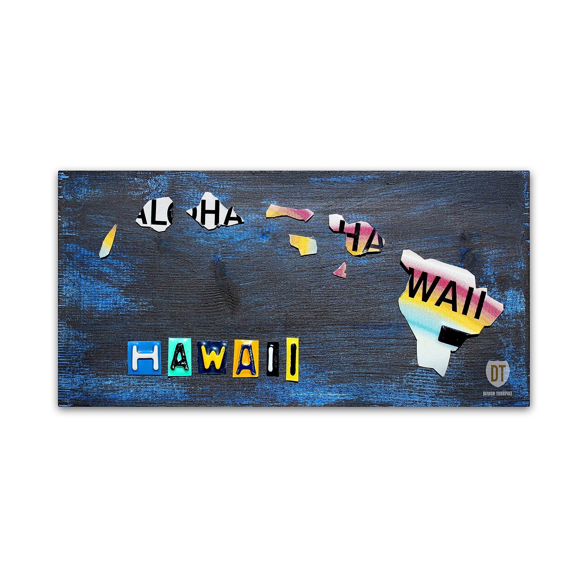 Trademark Fine Art ''Hawaii State Map'' by Design Turnpike 16" x 32" Canvas Art (ALI1249-C1632GG)