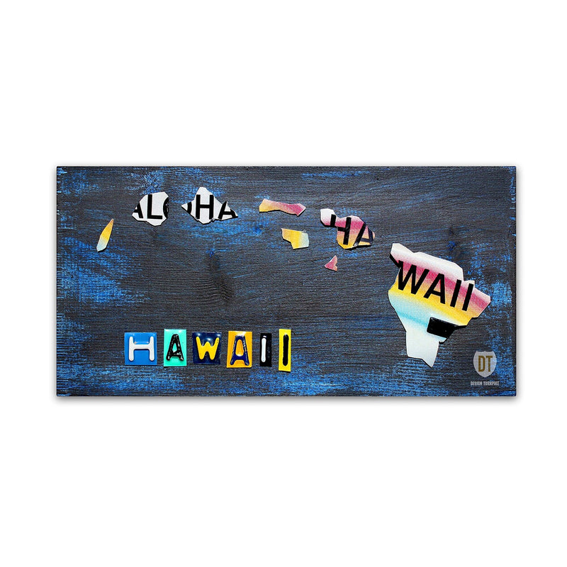 Trademark Fine Art ''Hawaii State Map'' by Design Turnpike 16" x 32" Canvas Art (ALI1249-C1632GG)