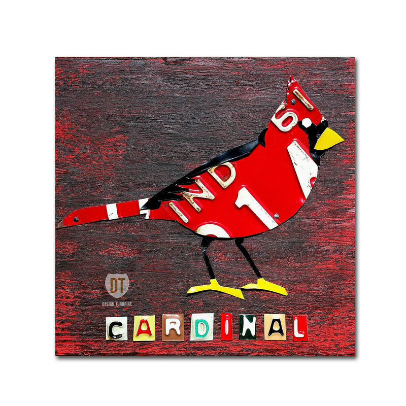 Trademark Fine Art ''Indiana Cardinal'' by Design Turnpike 14" x 14" Canvas Art (ALI1250-C1414GG)