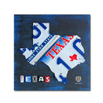 Trademark Fine Art ''Texas License Plate Map'' by Design Turnpike 18" x 18" Canvas Art (ALI1255-C1818GG)