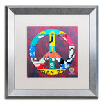 Trademark Fine Art ''Peace'' by Design Turnpike 16" x 16" White Matted Silver Frame (ALI1260-S1616MF)