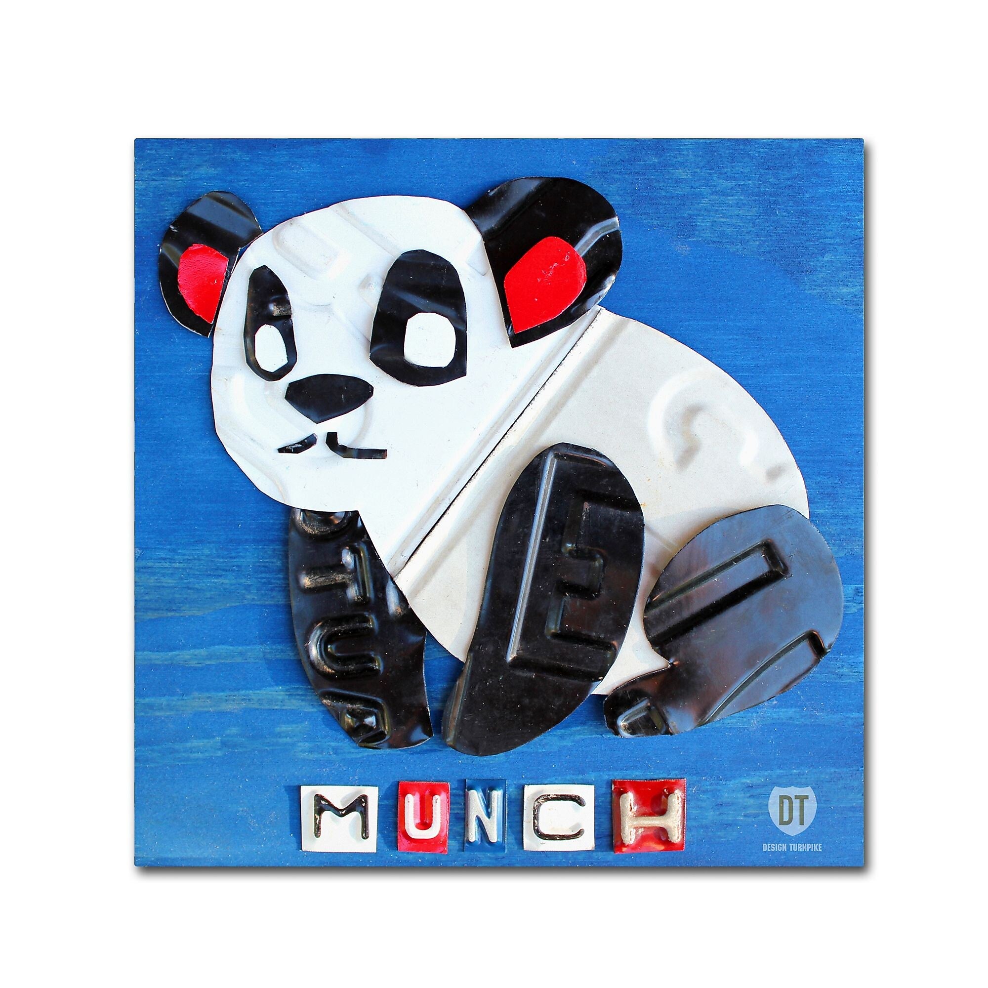 Trademark Fine Art ''Munch the Panda'' by Design Turnpike 14" x 14" Canvas Art (ALI1262-C1414GG)