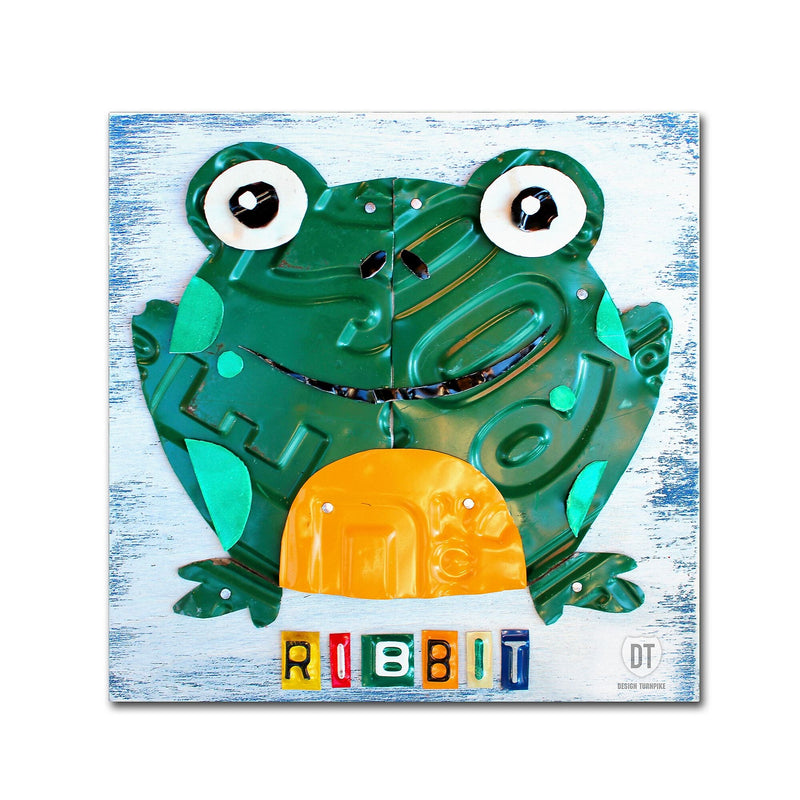 Trademark Fine Art ''Ribbit the Frog'' by Design Turnpike 14" x 14" Canvas Art (ALI1265-C1414GG)