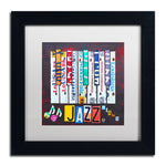Trademark Fine Art ''Jazz Piano'' by Design Turnpike 11" x 11" White Matted Black Frame (ALI1268-B1111MF)
