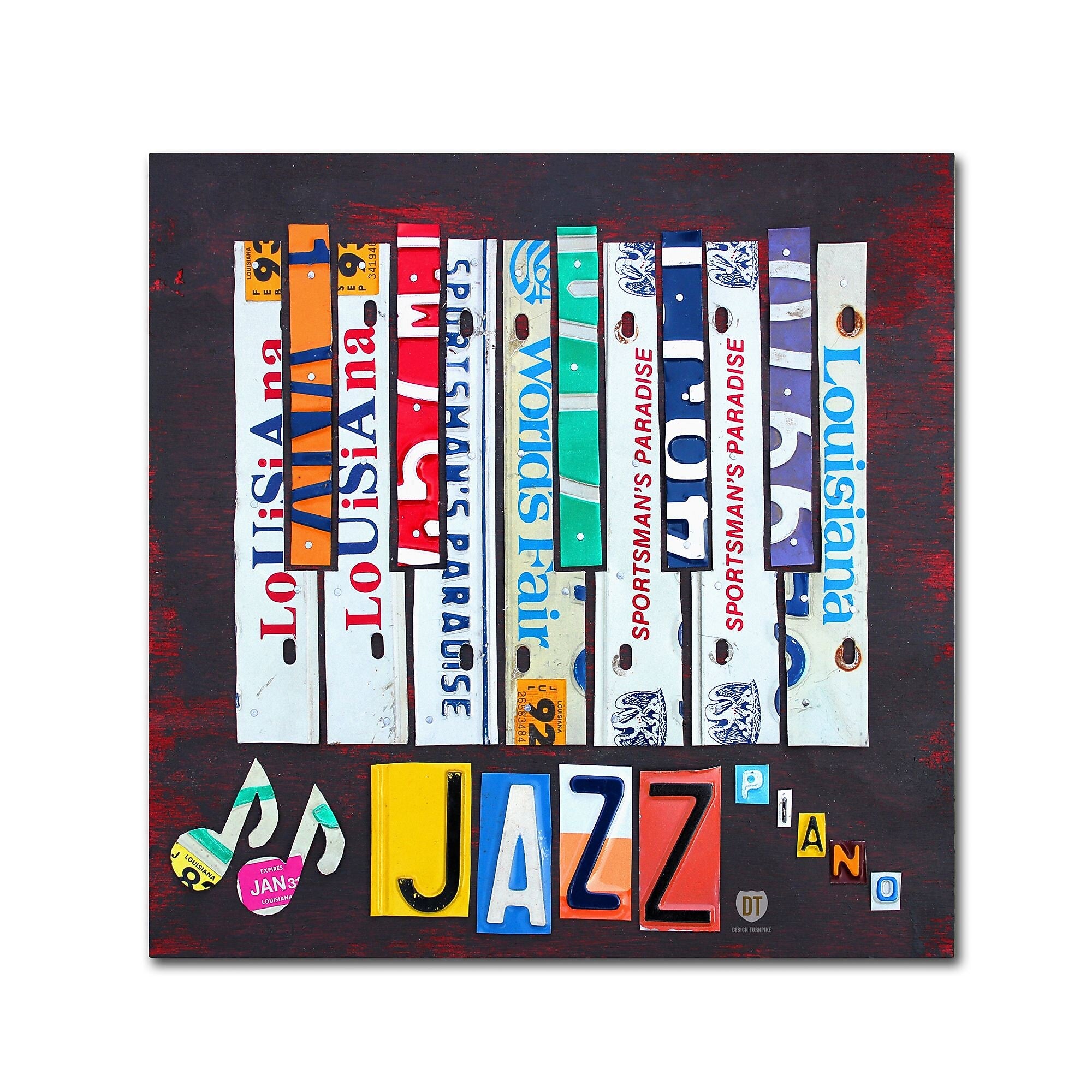 Trademark Fine Art ''Jazz Piano'' by Design Turnpike 24" x 24" Canvas Art (ALI1268-C2424GG)