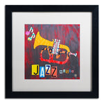 Trademark Fine Art ''Jazz Trumpet'' by Design Turnpike 16" x 16" White Matted Black Frame (ALI1269-B1616MF)