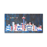 Trademark Fine Art ''Seattle Skyline License Plate'' by Design Turnpike 16" x 32" Canvas Art (ALI1271-C1632GG)
