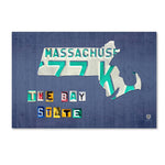 Trademark Fine Art ''Massachusetts License Plate'' by Design Turnpike 16" x 24" Canvas Art (ALI1273-C1624GG)
