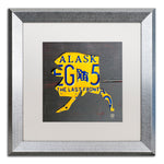 Trademark Fine Art ''Alaska'' by Design Turnpike 16" x 16" White Matted Silver Frame (ALI1275-S1616MF)