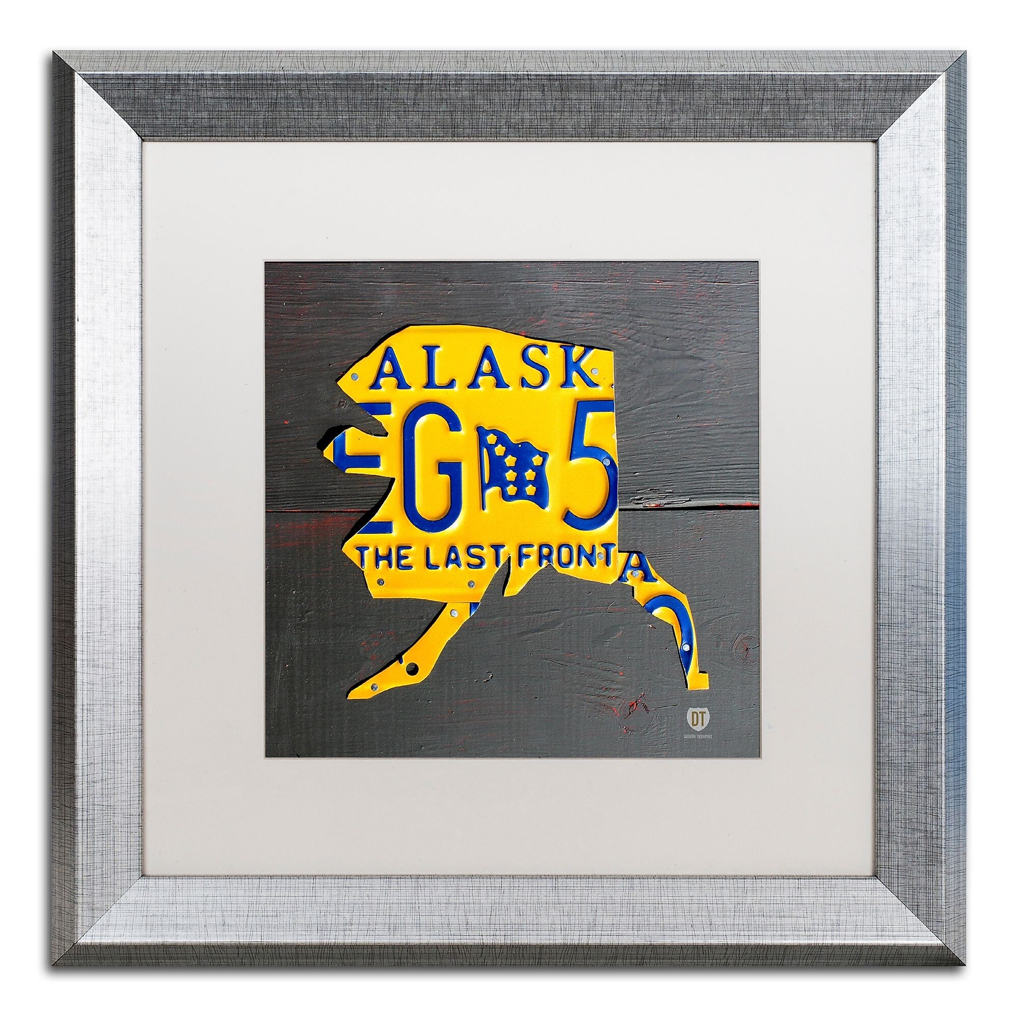 Trademark Fine Art ''Alaska'' by Design Turnpike 16" x 16" White Matted Silver Frame (ALI1275-S1616MF)