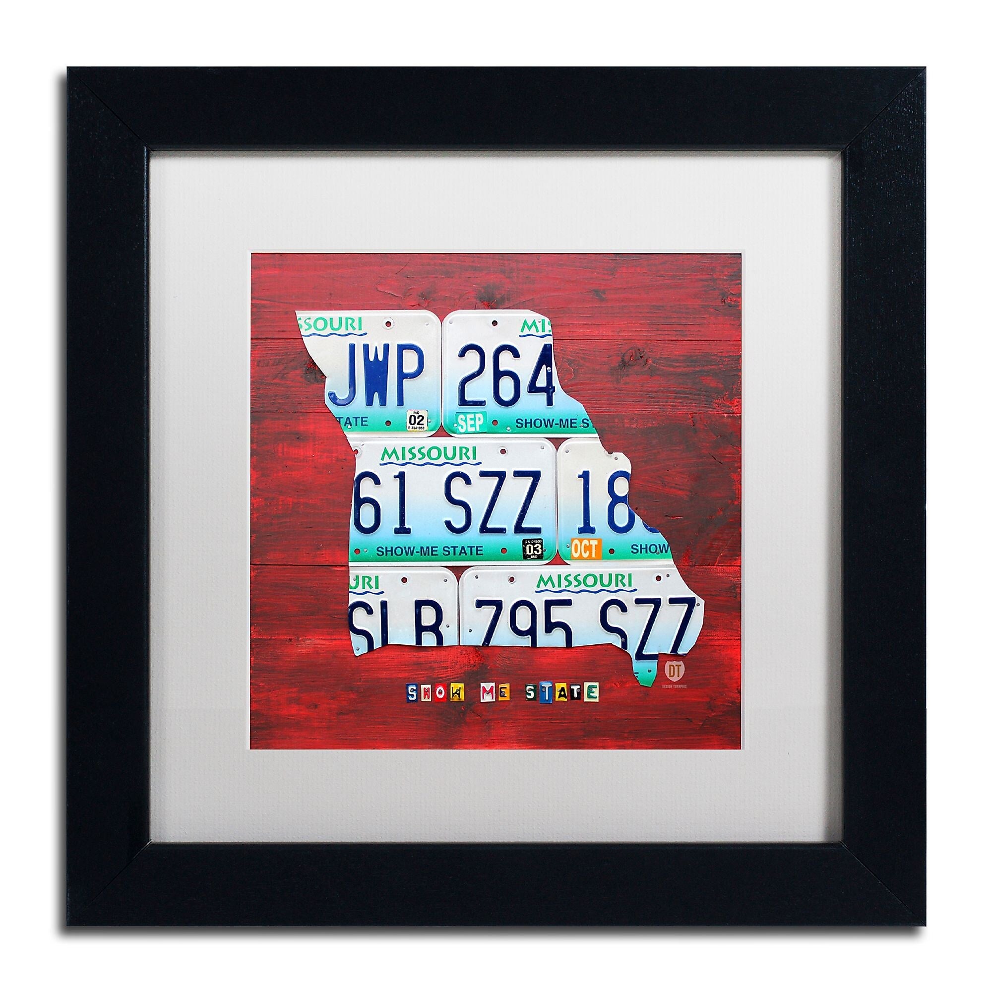Trademark Fine Art ''Missouri'' by Design Turnpike 11" x 11" White Matted Black Frame (ALI1276-B1111MF)