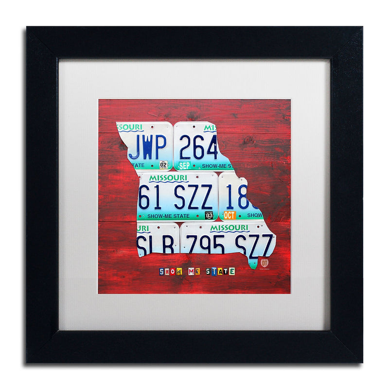 Trademark Fine Art ''Missouri'' by Design Turnpike 11" x 11" White Matted Black Frame (ALI1276-B1111MF)