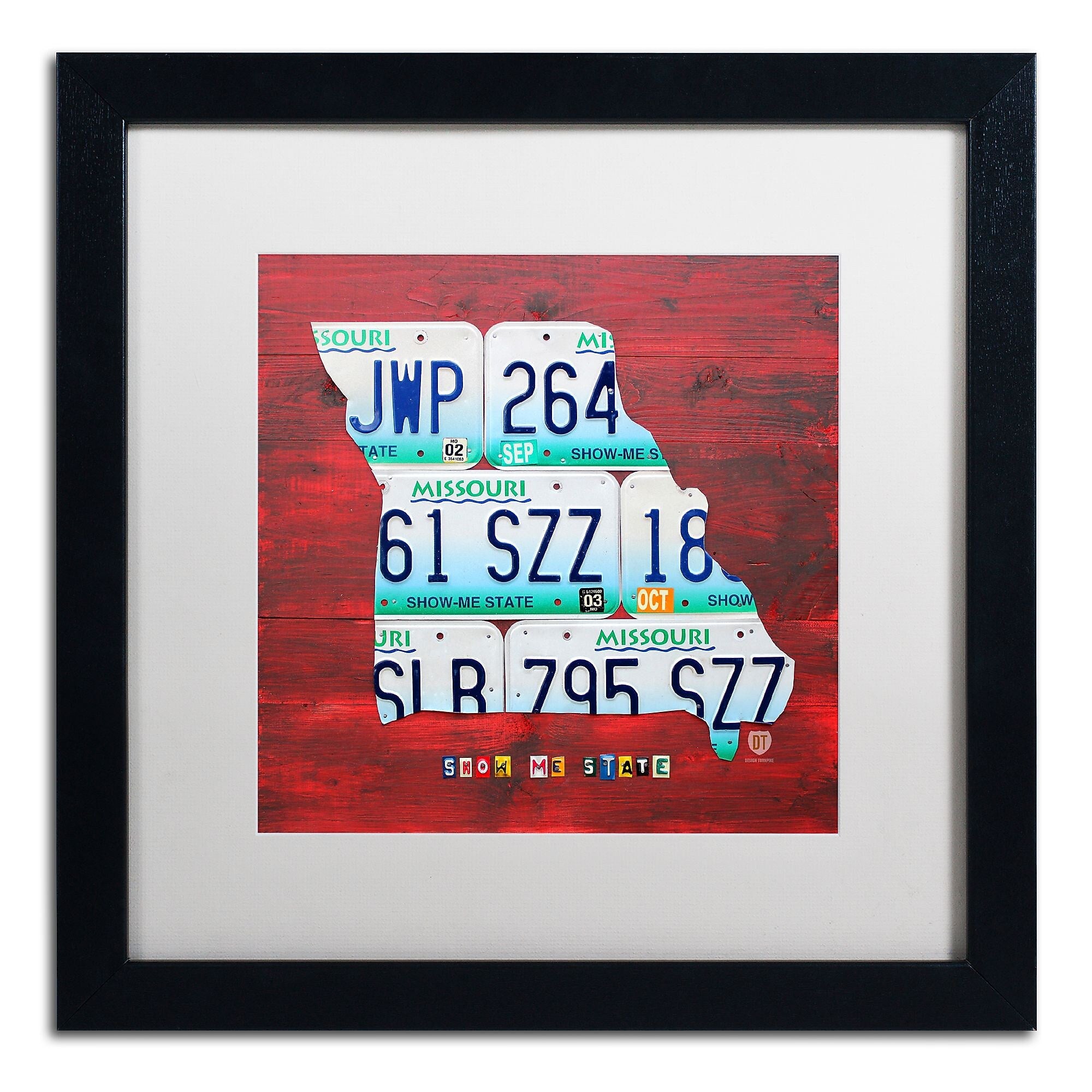 Trademark Fine Art ''Missouri'' by Design Turnpike 16" x 16" White Matted Black Frame (ALI1276-B1616MF)
