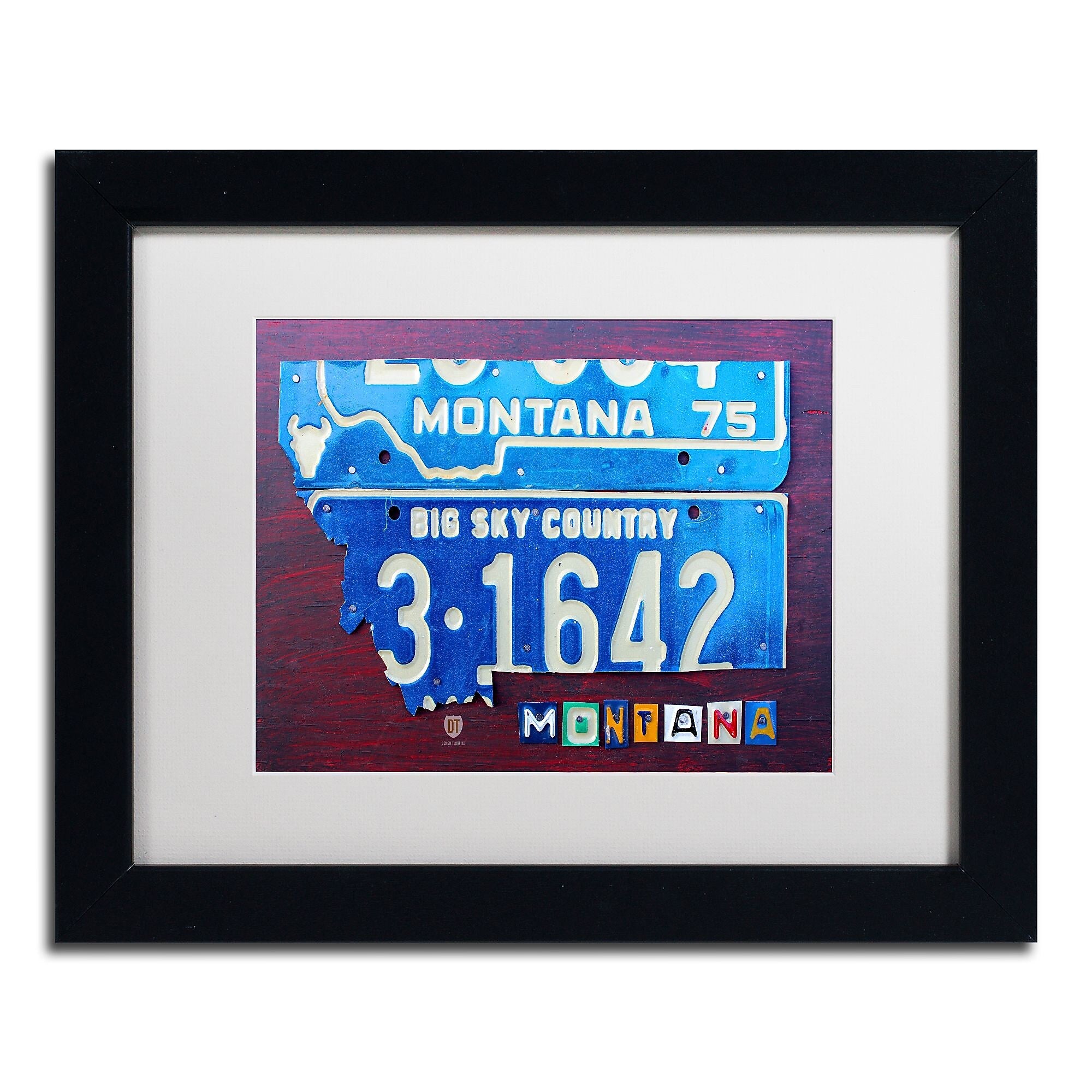 Trademark Fine Art ''Montana'' by Design Turnpike 11" x 14" White Matted Black Frame (ALI1277-B1114MF)