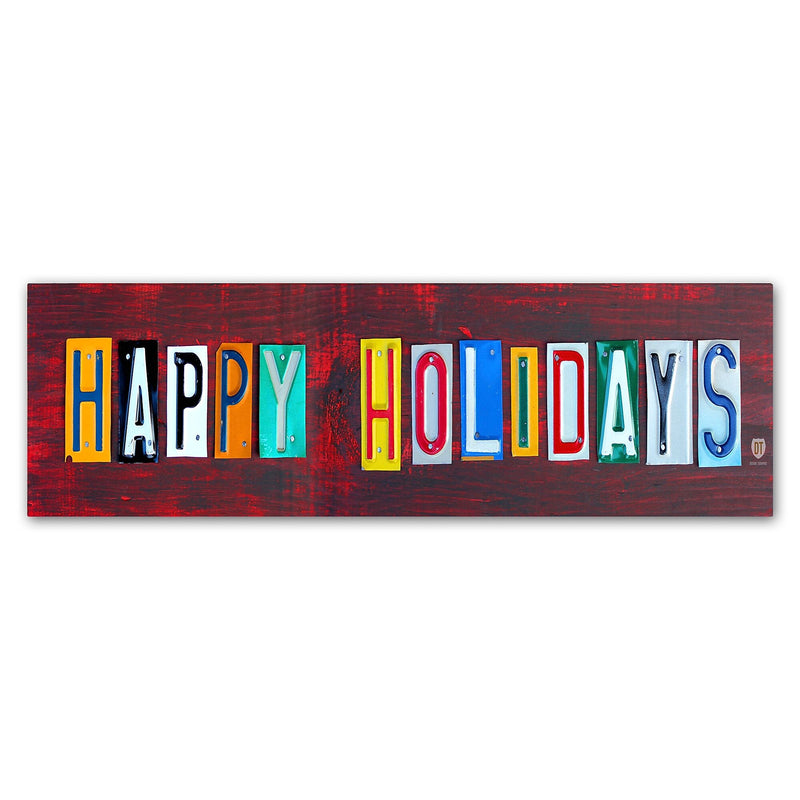Trademark Fine Art ''Happy Holidays'' by Design Turnpike 16" x 47" Canvas Art (ALI1278-C1647GG)