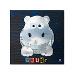 Trademark Fine Art ''Grunt The Hippo'' by Design Turnpike 35" x 35" Canvas Art (ALI1279-C3535GG)