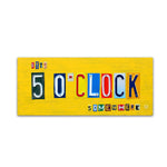 Trademark Fine Art ''It's 5 O'Clock Somewhere'' by Design Turnpike 10" x 24" Canvas Art (ALI1284-C1024GG)