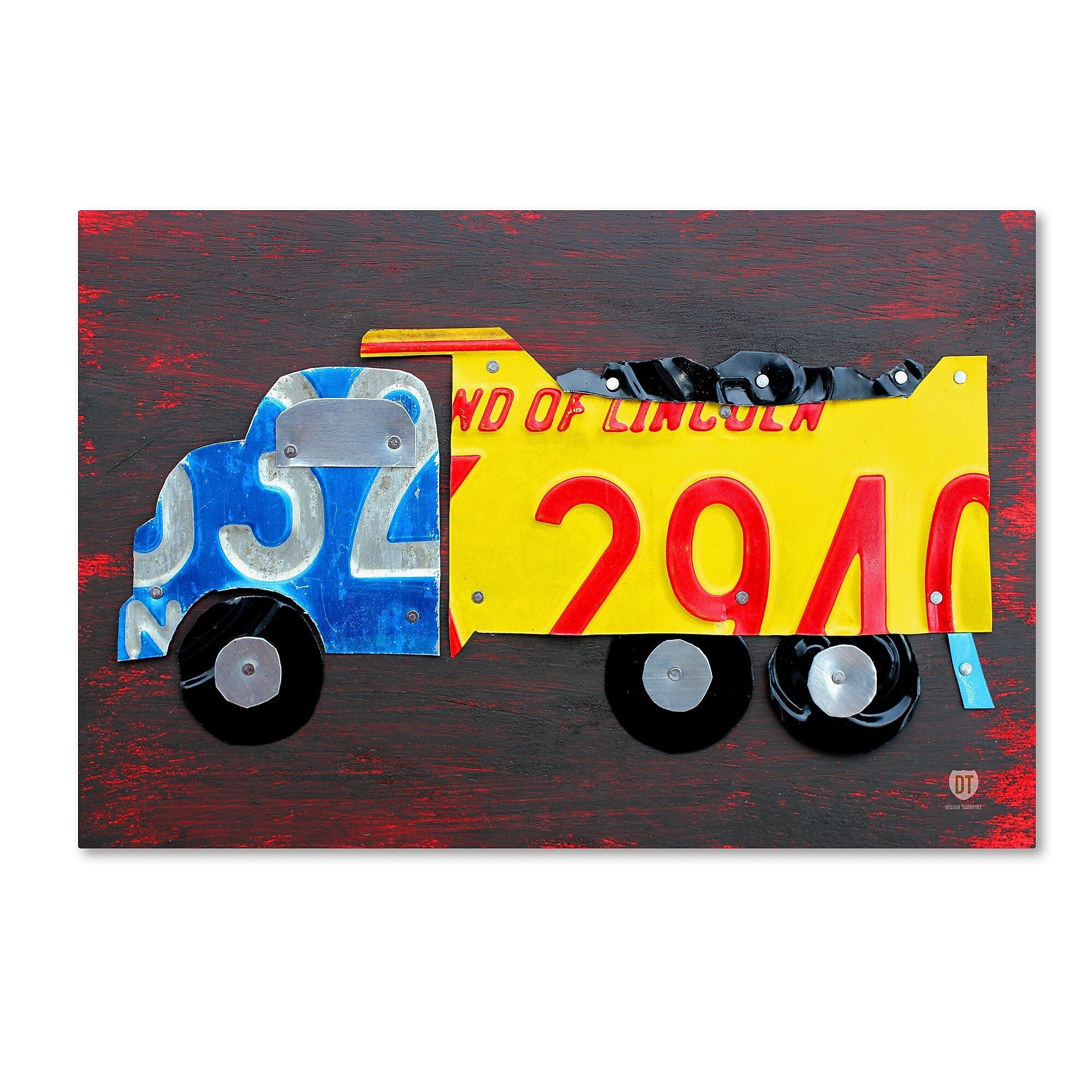 Trademark Fine Art ''Dump Truck'' by Design Turnpike 16" x 24" Canvas Art (ALI1288-C1624GG)