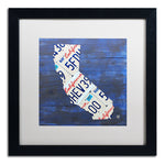 Trademark Fine Art ''California License Plate'' by Design Turnpike 16" x 16" White Matted Black Frame (ALI1290-B1616MF)