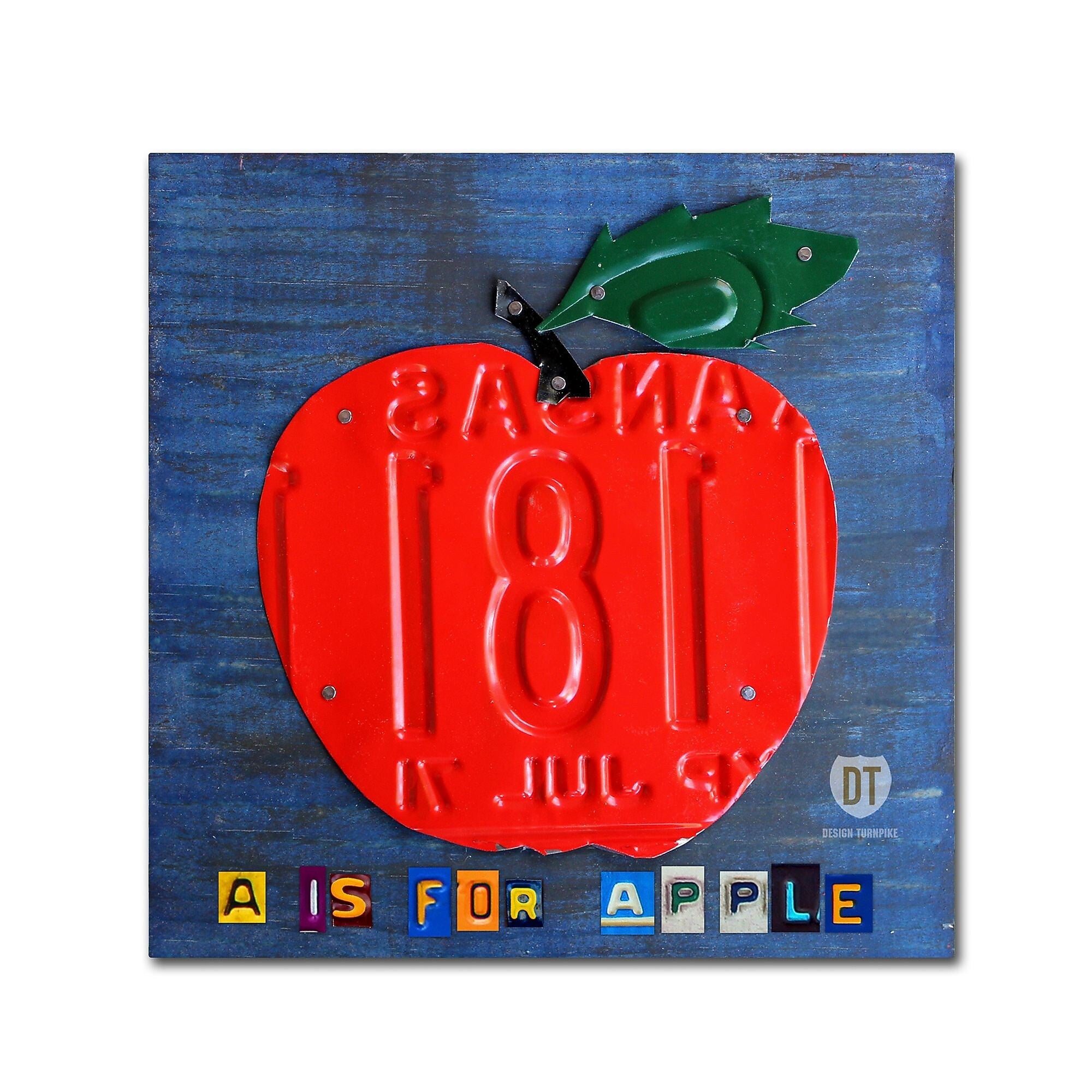 Trademark Fine Art ''Apple'' by Design Turnpike 35" x 35" Canvas Art (ALI1297-C3535GG)