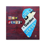 Trademark Fine Art ''New Jersey License Plate Map'' by Design Turnpike 24" x 24" Canvas Art (ALI1298-C2424GG)