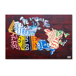 Trademark Fine Art ''Canada License Plate Map'' by Design Turnpike 22" x 32" Canvas Art (ALI1300-C2232GG)