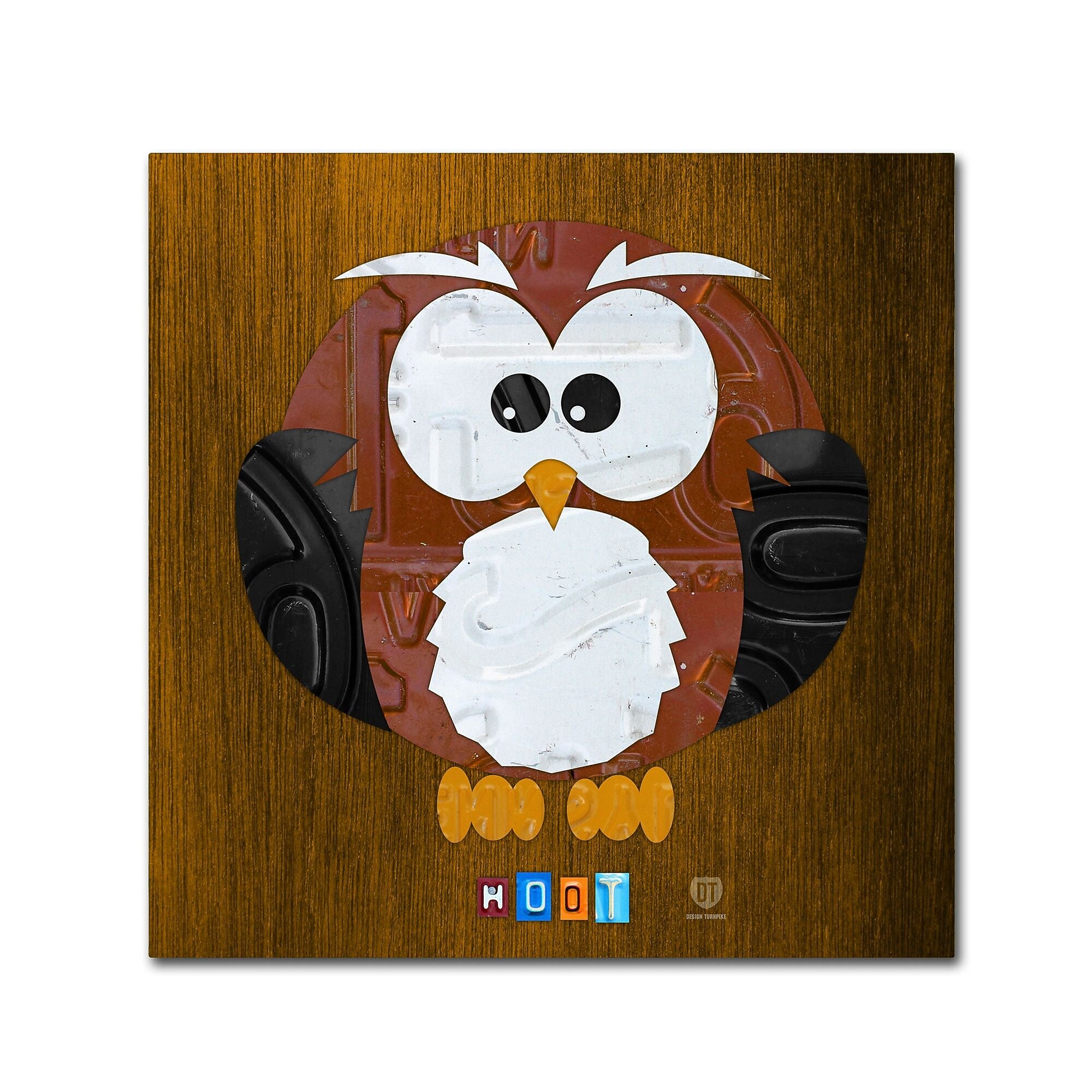 Trademark Fine Art ''Hoot The Owl'' by Design Turnpike 24" x 24" Canvas Art (ALI1302-C2424GG)