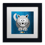 Trademark Fine Art ''Meow The Cat'' by Design Turnpike 11" x 11" White Matted Black Frame (ALI1303-B1111MF)
