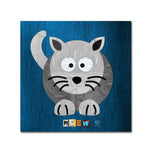 Trademark Fine Art ''Meow The Cat'' by Design Turnpike 35" x 35" Canvas Art (ALI1303-C3535GG)