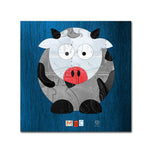 Trademark Fine Art ''Moo The Cow'' by Design Turnpike 35" x 35" Canvas Art (ALI1304-C3535GG)