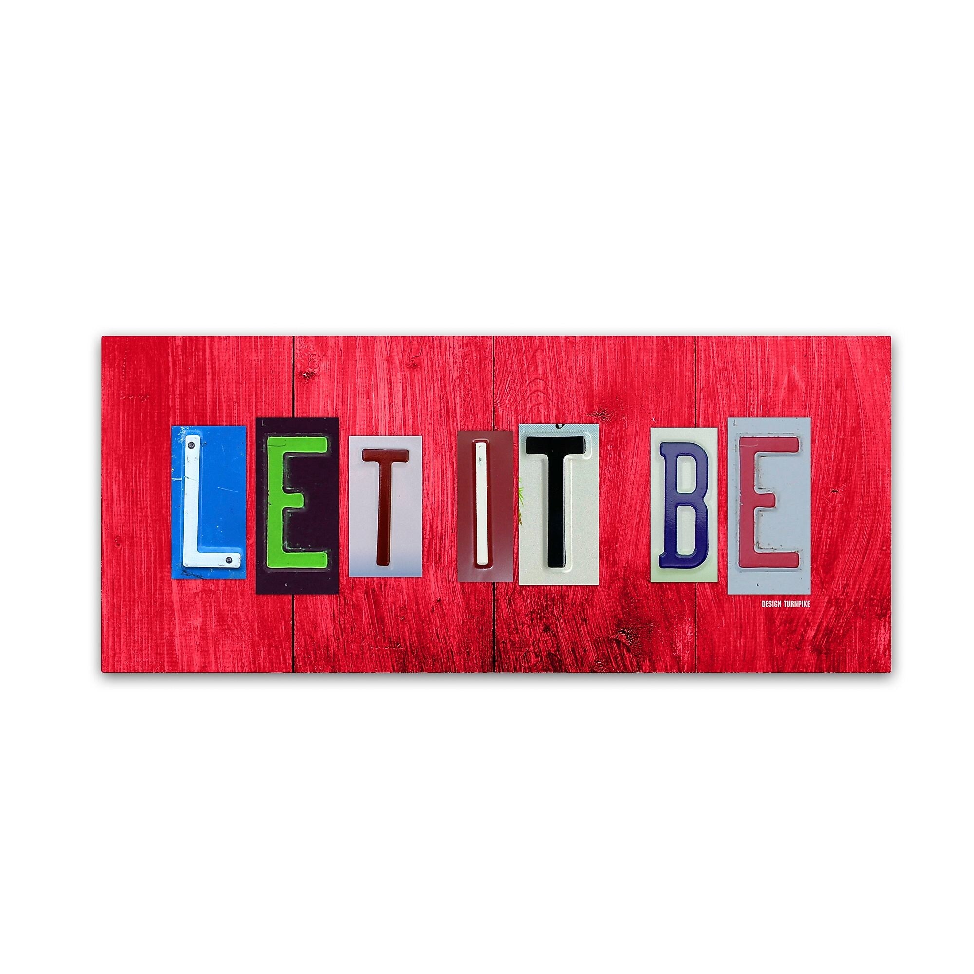Trademark Fine Art ''Let It Be'' by Design Turnpike 10" x 24" Canvas Art (ALI1308-C1024GG)