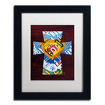 Trademark Fine Art ''Heart Cross'' by Design Turnpike 11" x 14" White Matted Black Frame (ALI1316-B1114MF)