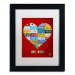 Trademark Fine Art ''Heart'' by Design Turnpike 11" x 14" White Matted Black Frame (ALI1317-B1114MF)