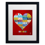 Trademark Fine Art ''Heart'' by Design Turnpike 16" x 20" White Matted Black Frame (ALI1317-B1620MF)